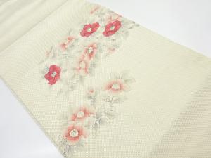 リサイクル　椿模様刺繍名古屋帯